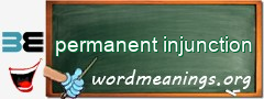 WordMeaning blackboard for permanent injunction